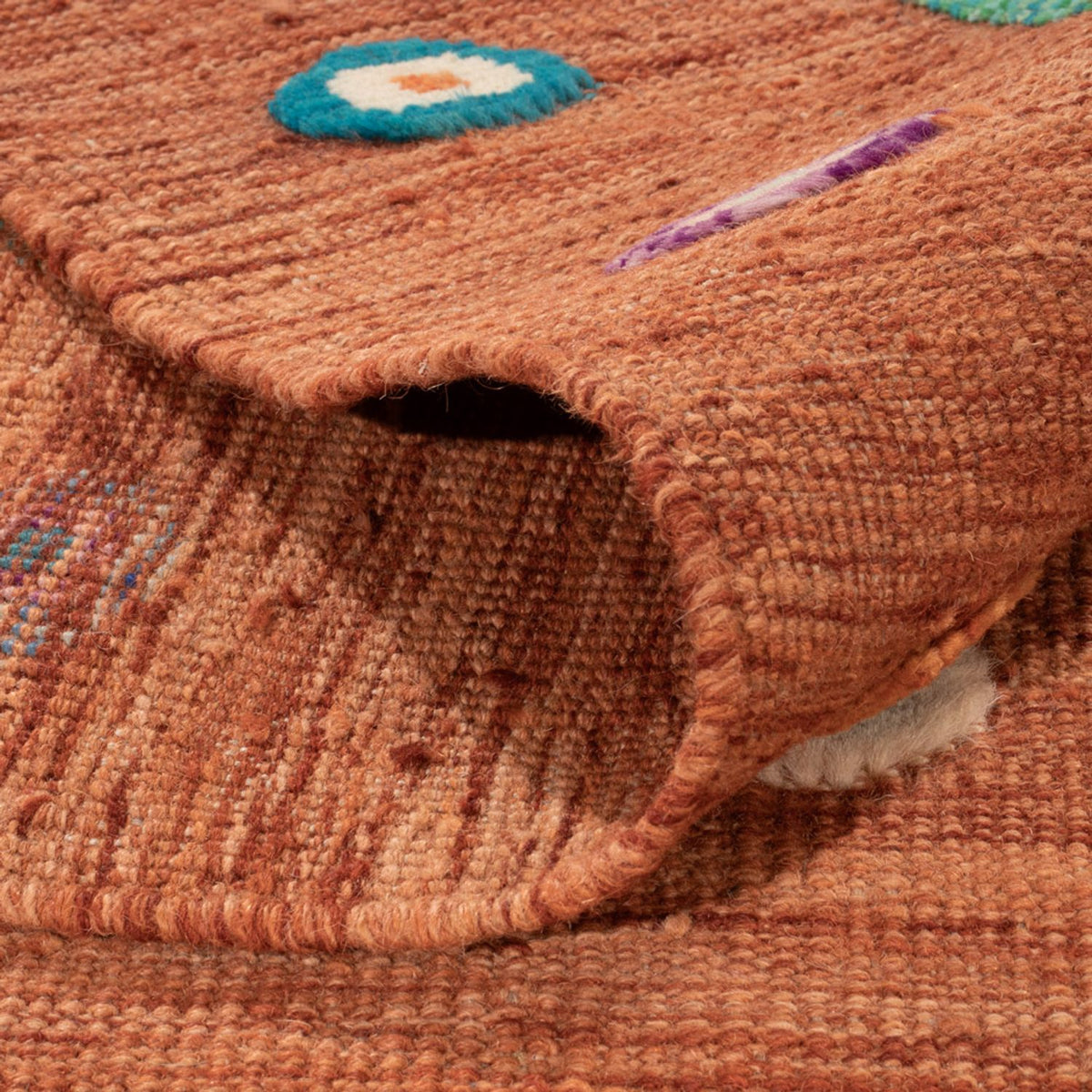 Tapis Kelim - Splash - 290 x 207 cm - orange