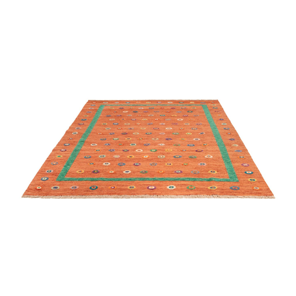 Tapis Kelim - Splash - 290 x 207 cm - orange