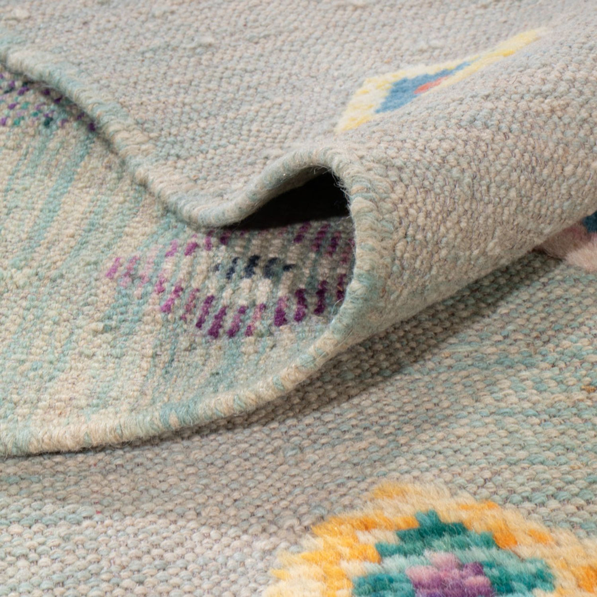 Tapis Kelim - Splash - 298 x 207 cm - multicolore