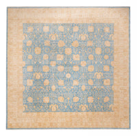Tapis Ziegler carré  - 389 x 399 cm - bleu clair