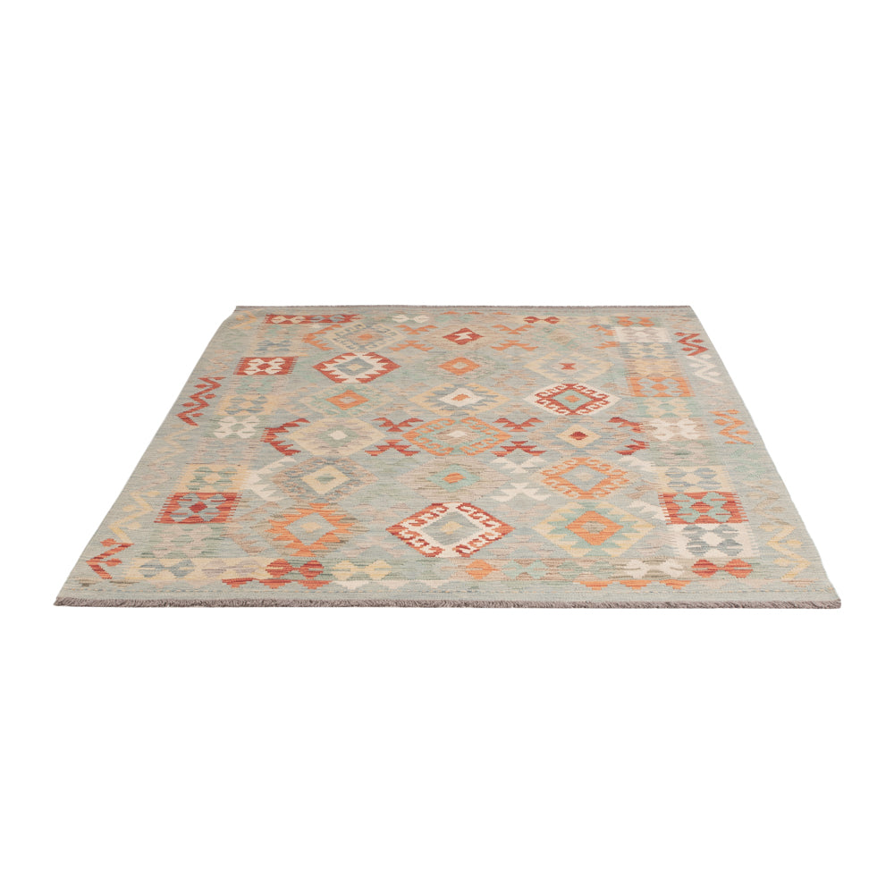 Kelim Teppich - Splash - 198 x 152 cm - bunt