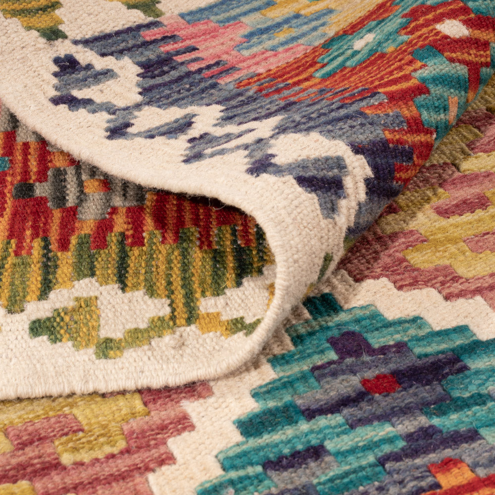 Kelim Teppich - Splash - 147 x 102 cm - bunt