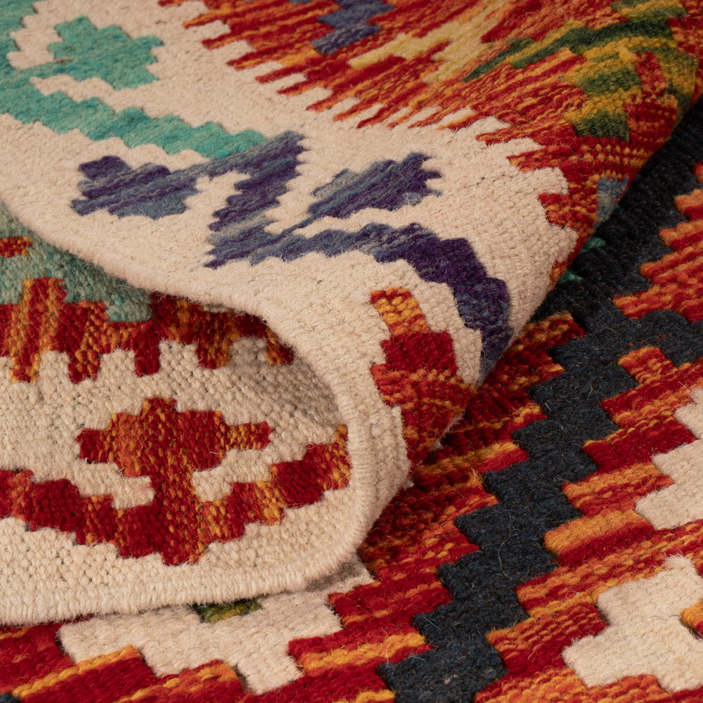 Kelim Teppich - Splash - 145 x 100 cm - bunt