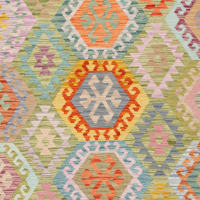 Kelim Teppich - Splash - 252 x 178 cm - bunt