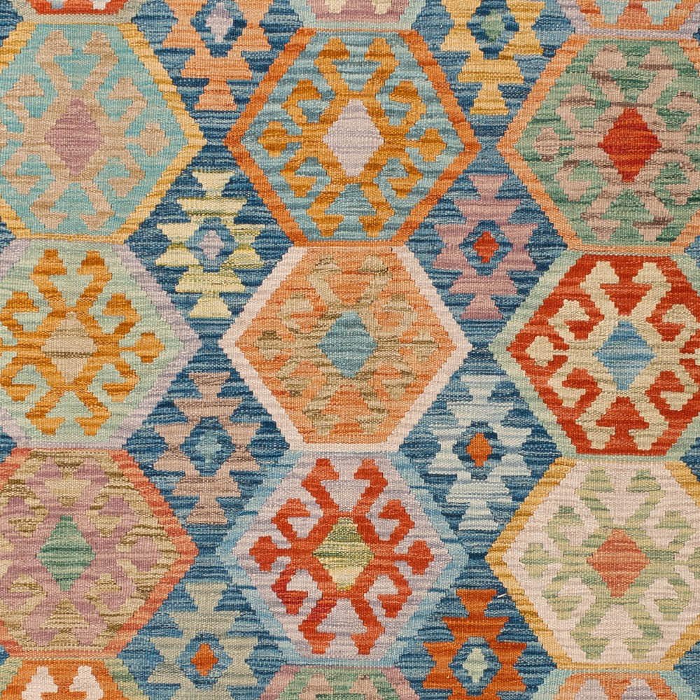 Kelim Teppich - Splash - 249 x 175 cm - bunt