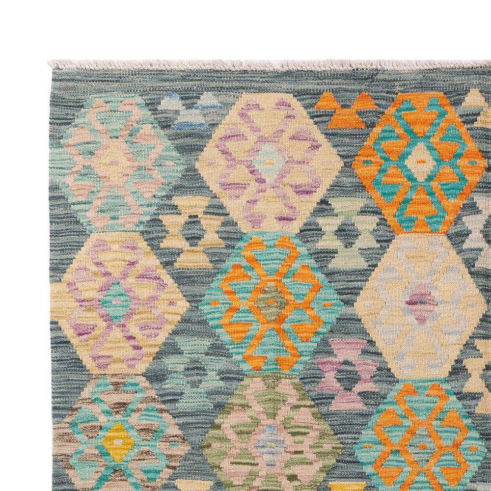 Kelim Teppich - Splash - 251 x 168 cm - bunt