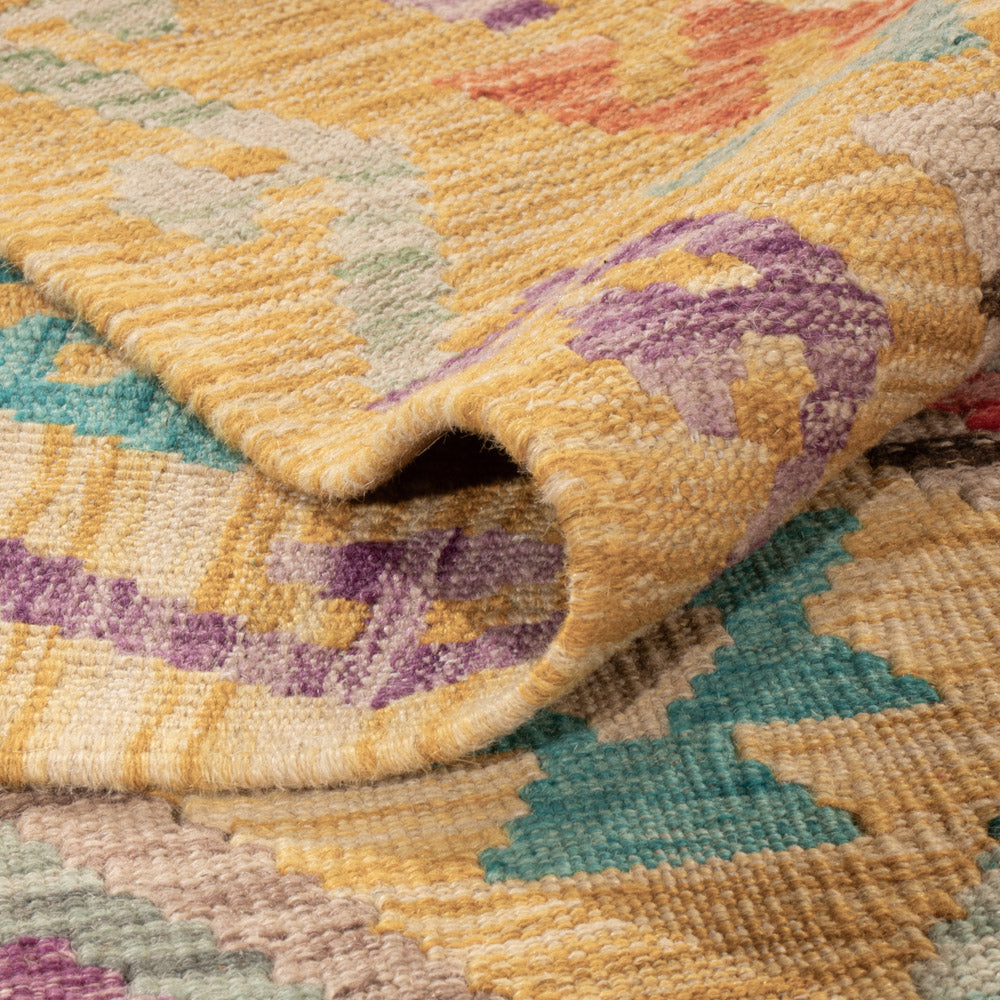 Kelim Teppich - Splash - 255 x 178 cm - bunt