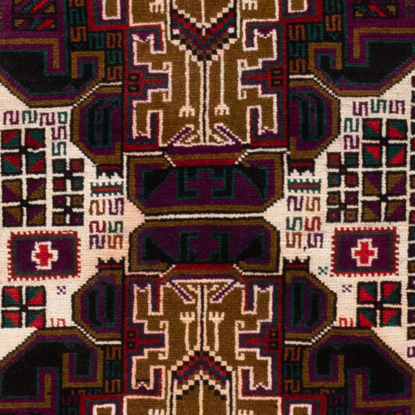 Belutsch Teppich - 134 x 84 cm - mehrfarbig