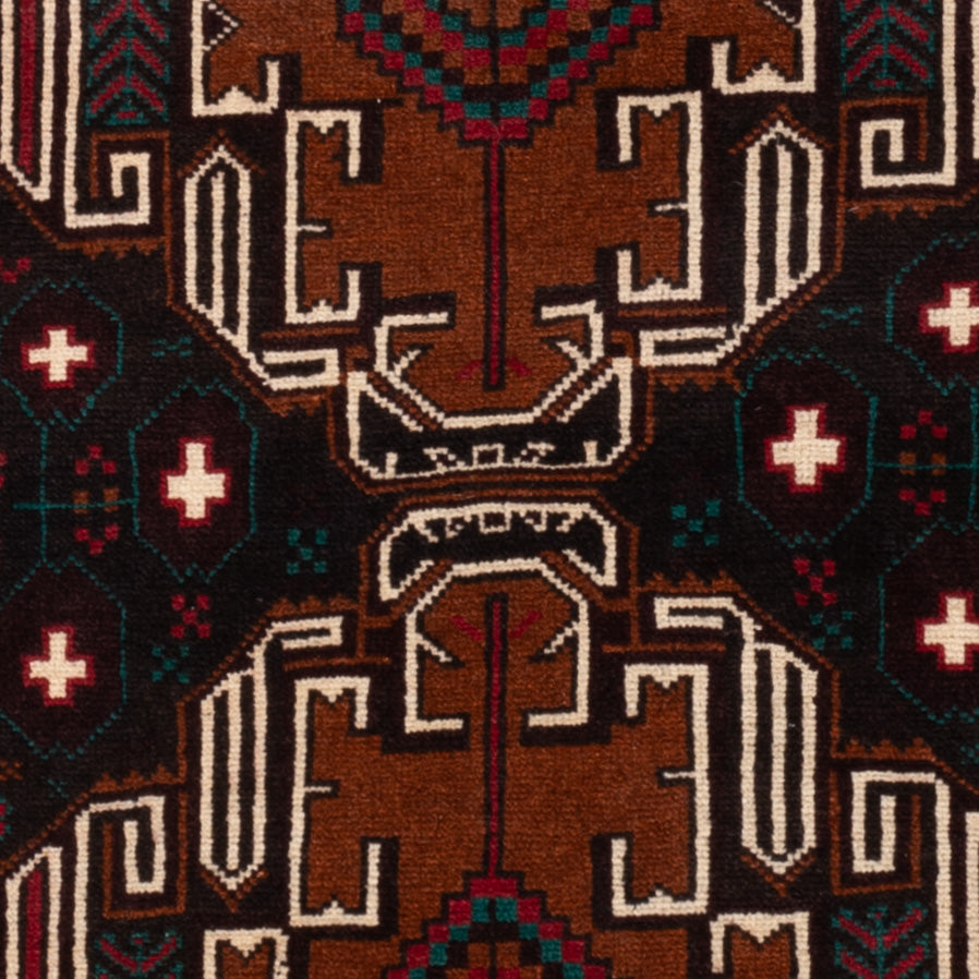 Belutsch Teppich - 140 x 90 cm - mehrfarbig