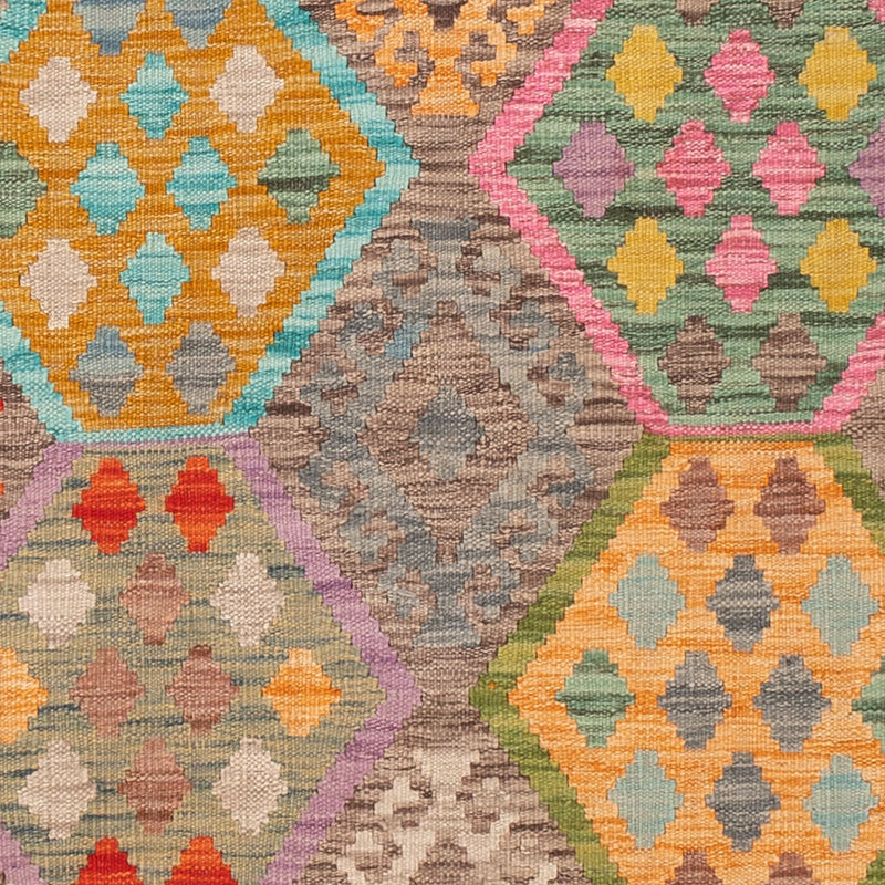 Kelim Teppich - Splash - 197 x 158 cm - bunt