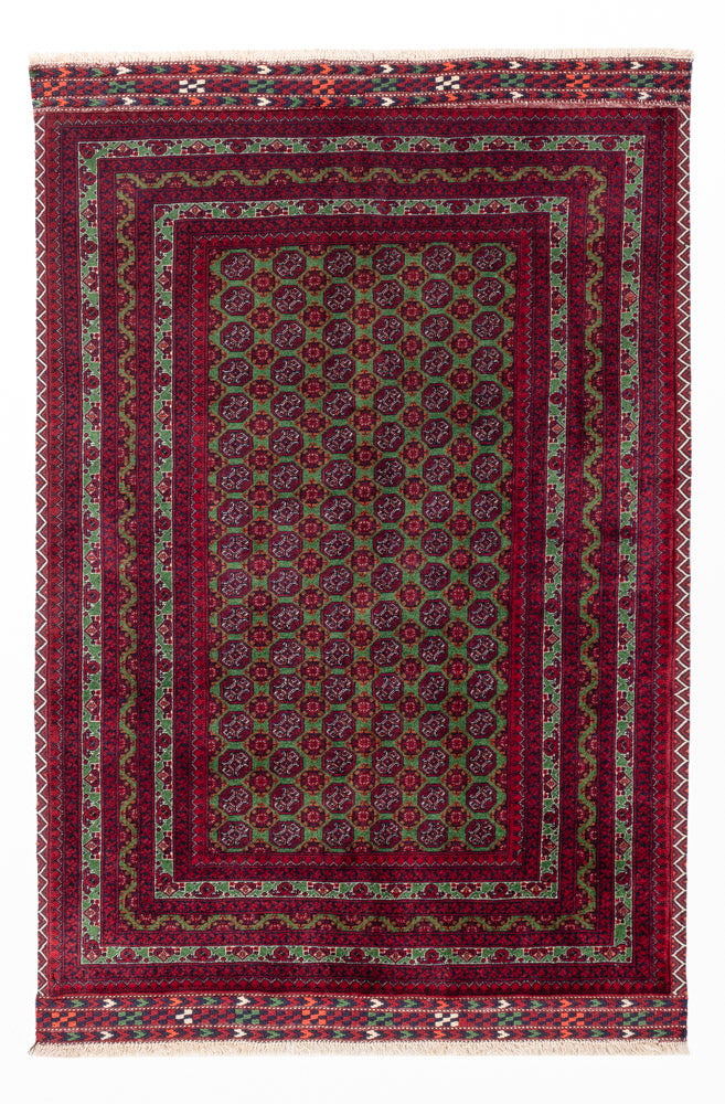 Afghan Teppich - Royal - 142 x 97 cm - grün
