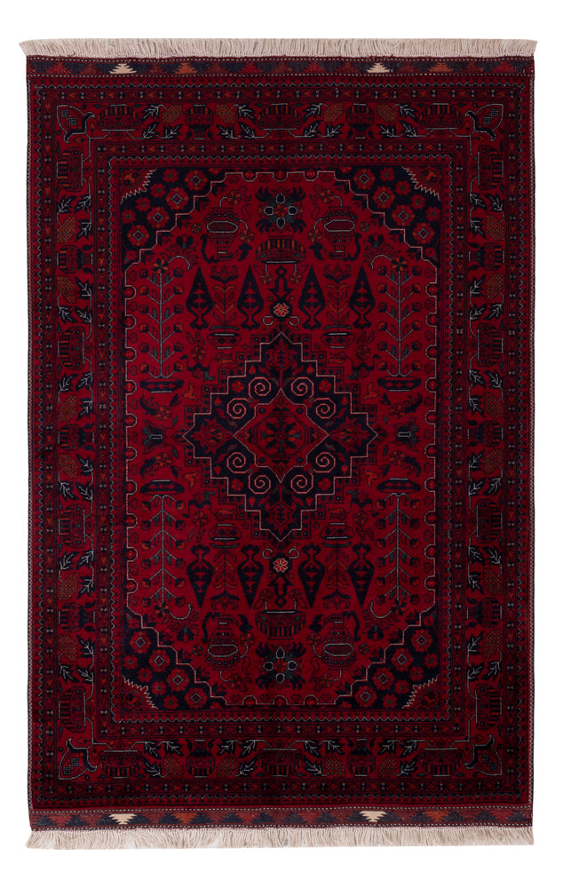 Afghan Teppich - Royal - 150 x 100 cm - rot