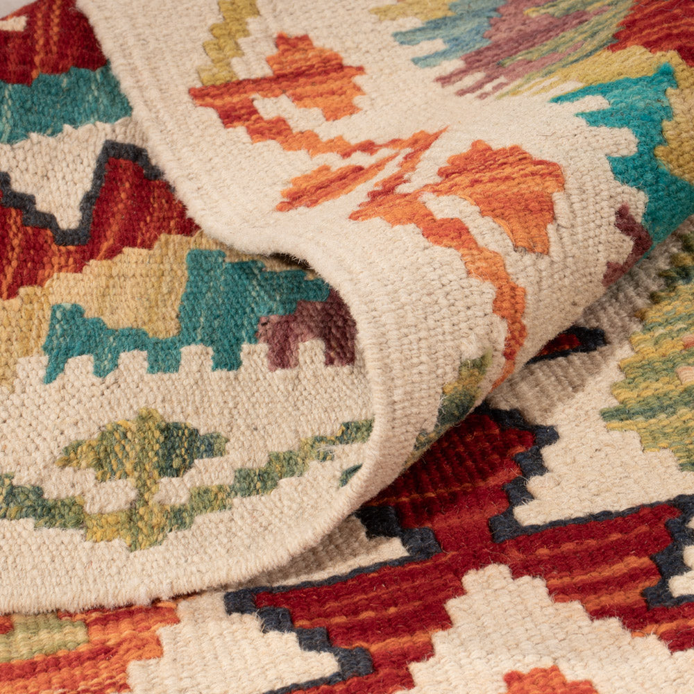 Kelim Teppich - Splash - 150 x 106 cm - bunt