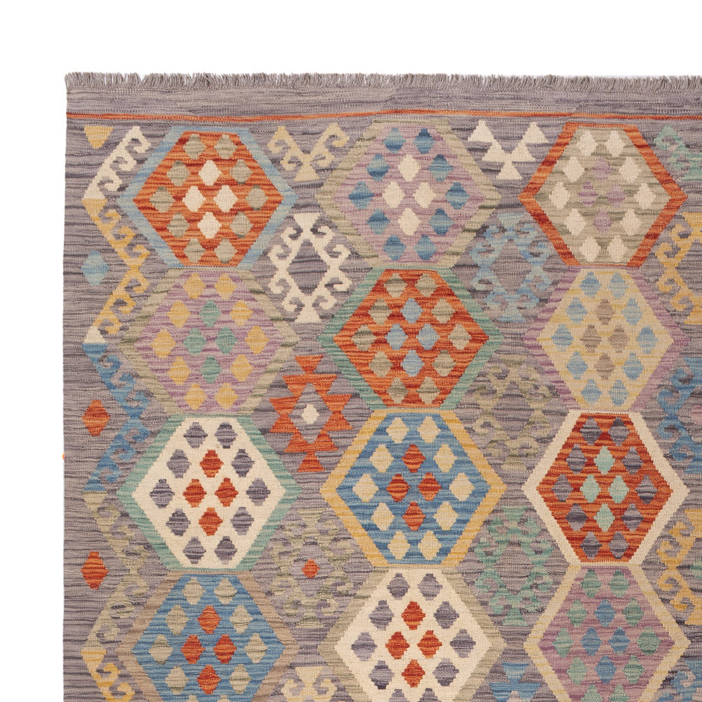 Kelim Teppich - Splash - 344 x 255 cm - bunt