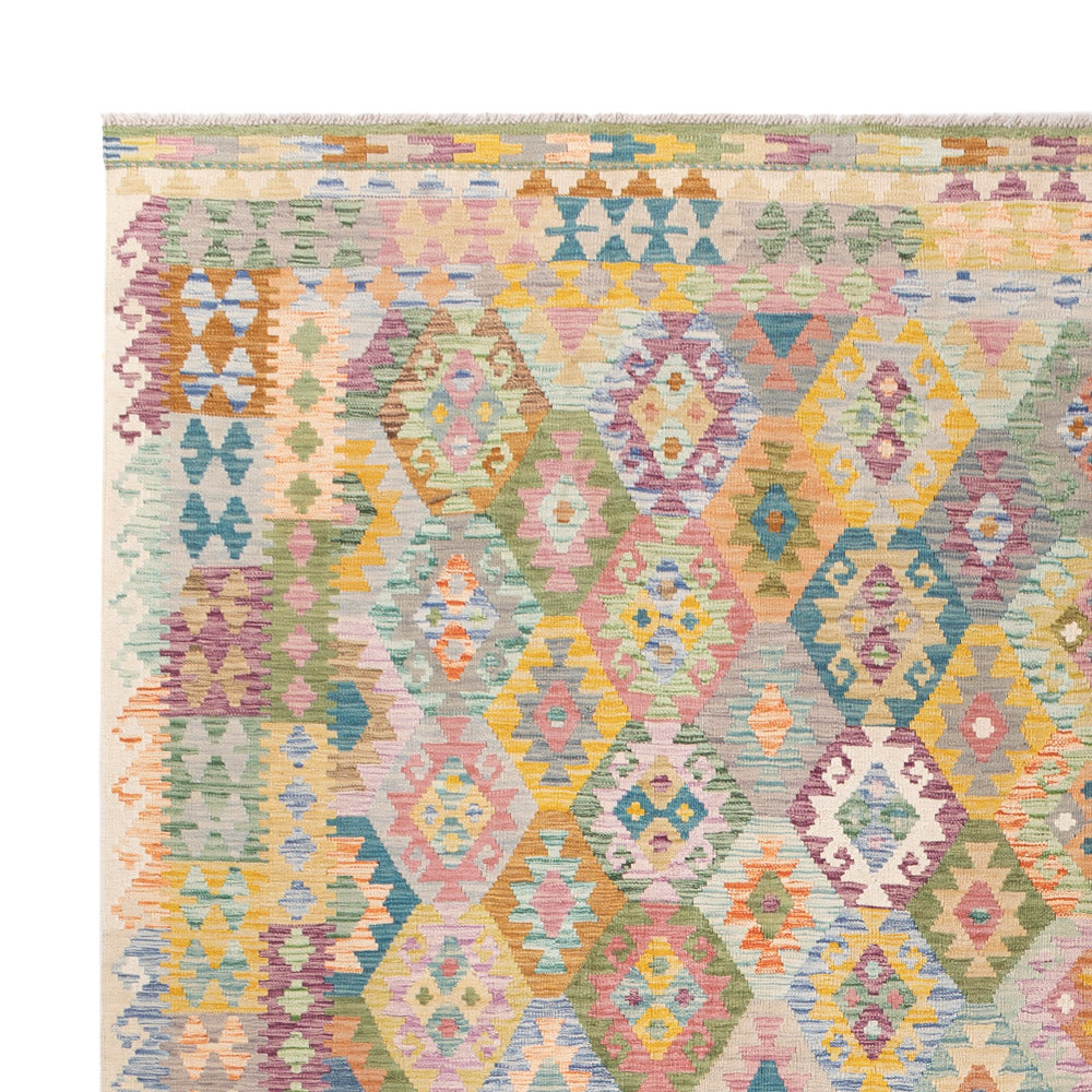 Kelim Teppich - Splash - 375 x 303 cm - bunt