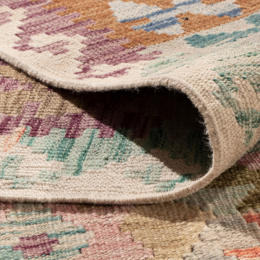 Kelim Teppich - Splash - 375 x 303 cm - bunt