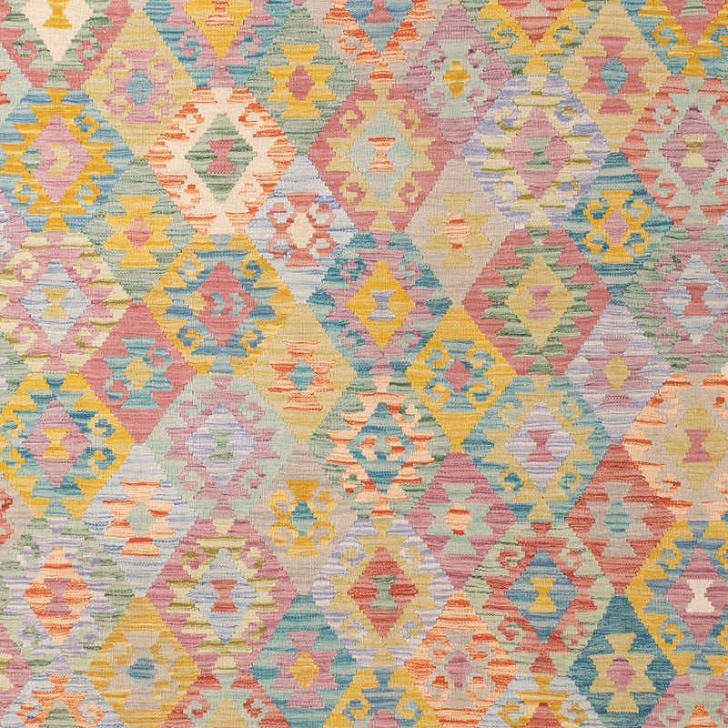 Kelim Teppich - Splash - 393 x 307 cm - bunt