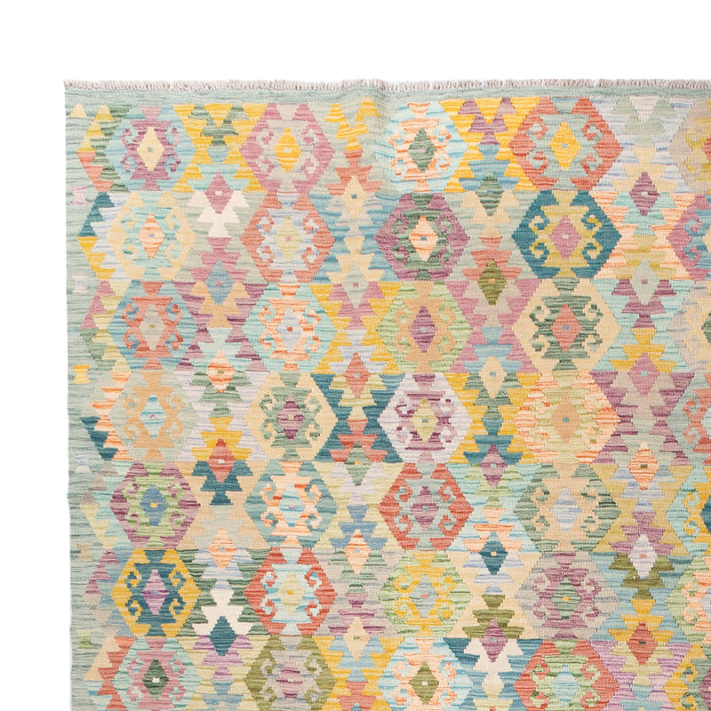 Kelim Teppich - Splash - 383 x 312 cm - bunt