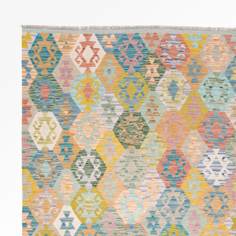 Kelim Teppich - Splash - 307 x 264 cm - bunt