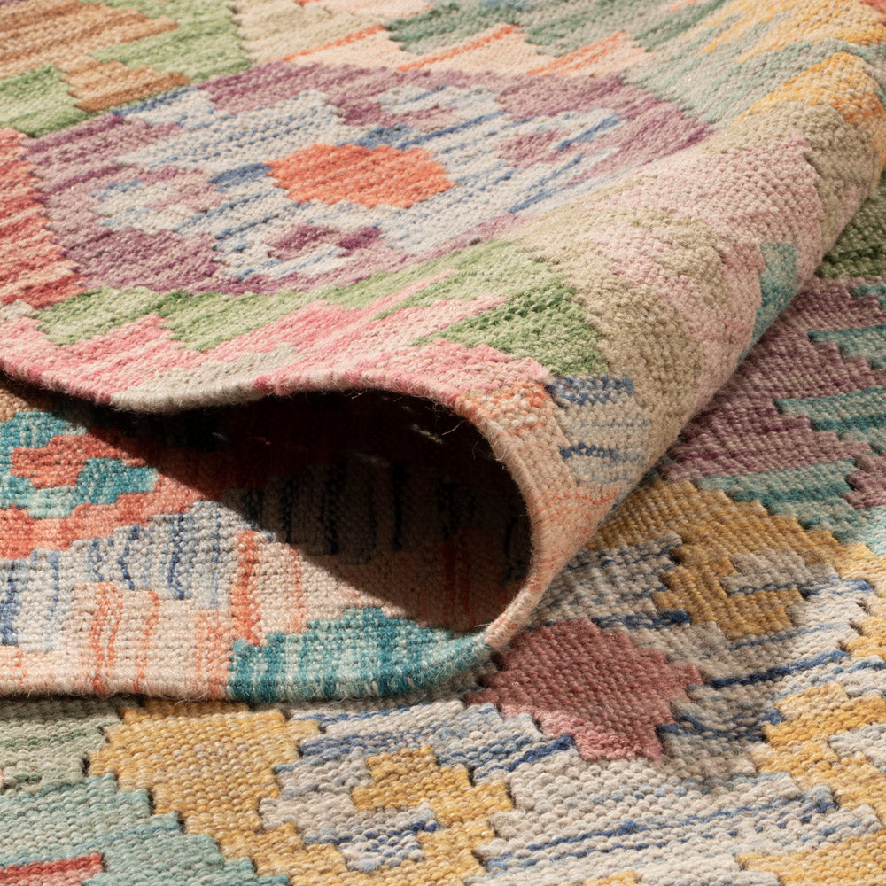Kelim Teppich - Splash - 392 x 323 cm - bunt
