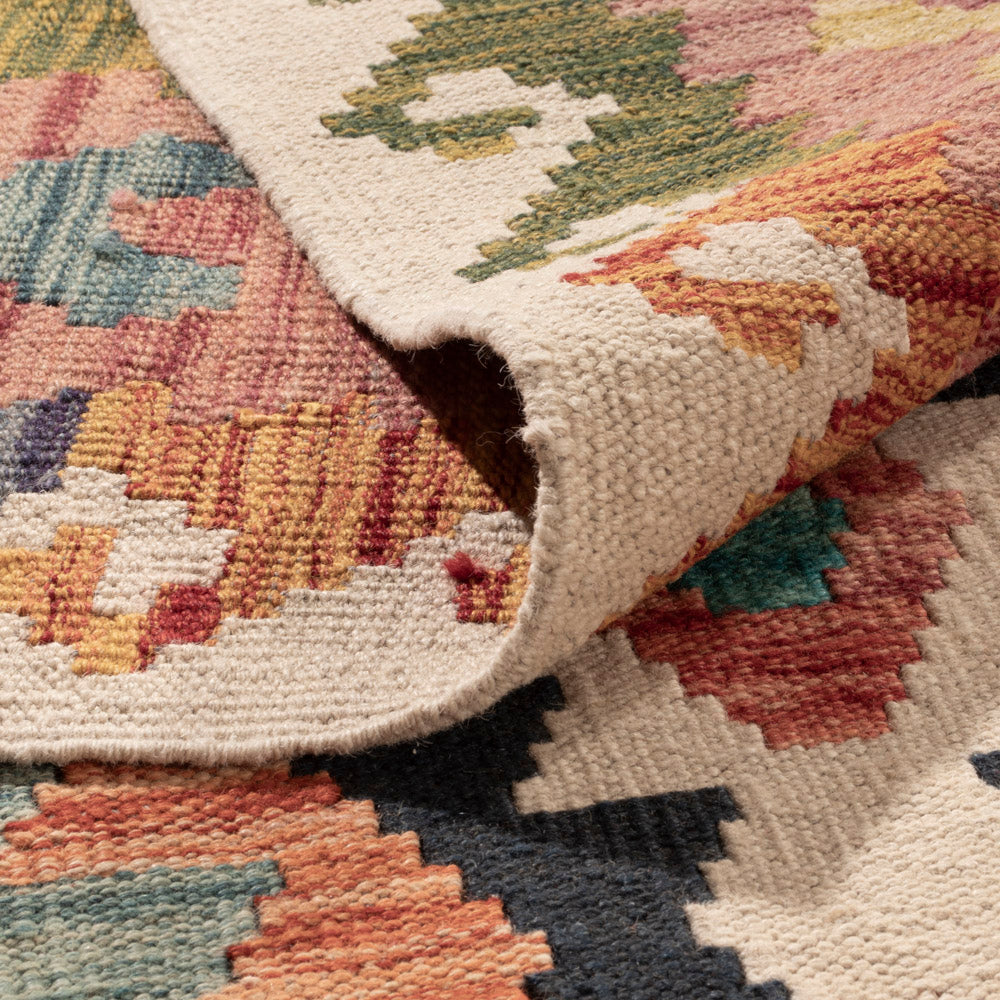 Kelim Teppich - Splash - 299 x 261 cm - bunt