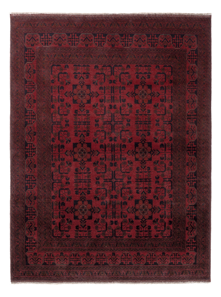 Afghan Teppich - Kunduz - 206 x 151 cm - rot