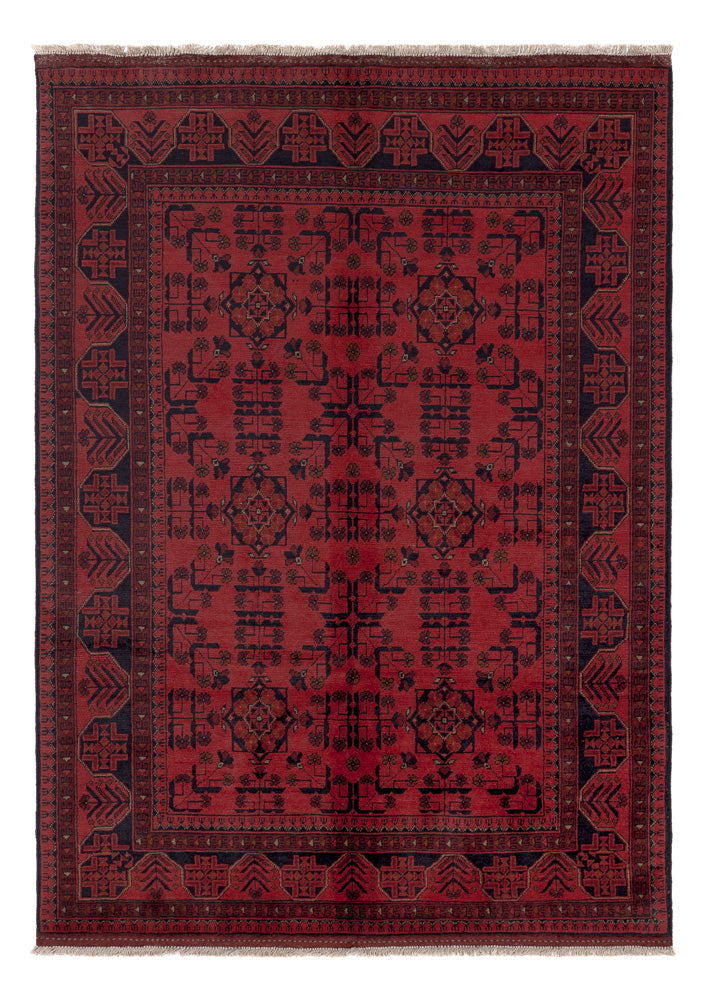 Afghan Teppich - Kunduz - 202 x 146 cm - rot