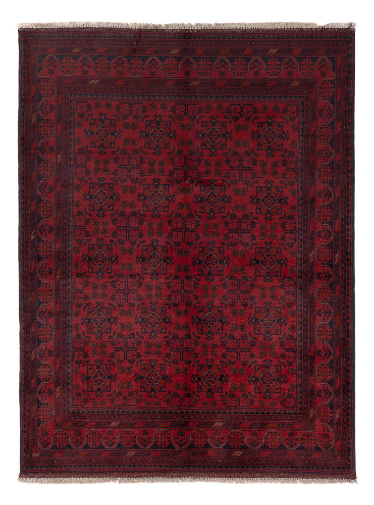 Afghan Teppich - Kunduz - 200 x 151 cm - rot