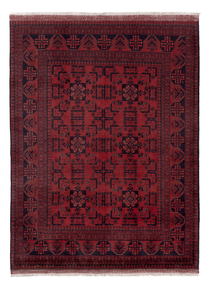Afghan Teppich - Kunduz - 203 x 151 cm - rot