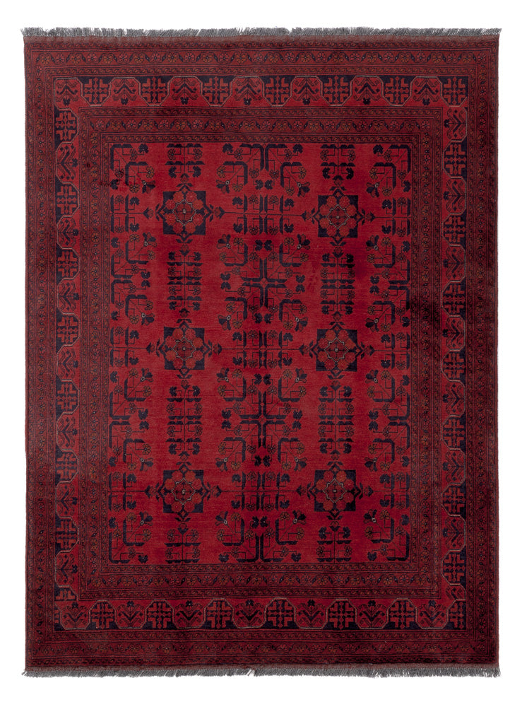 Afghan Teppich - Kunduz - 200 x 150 cm - rot