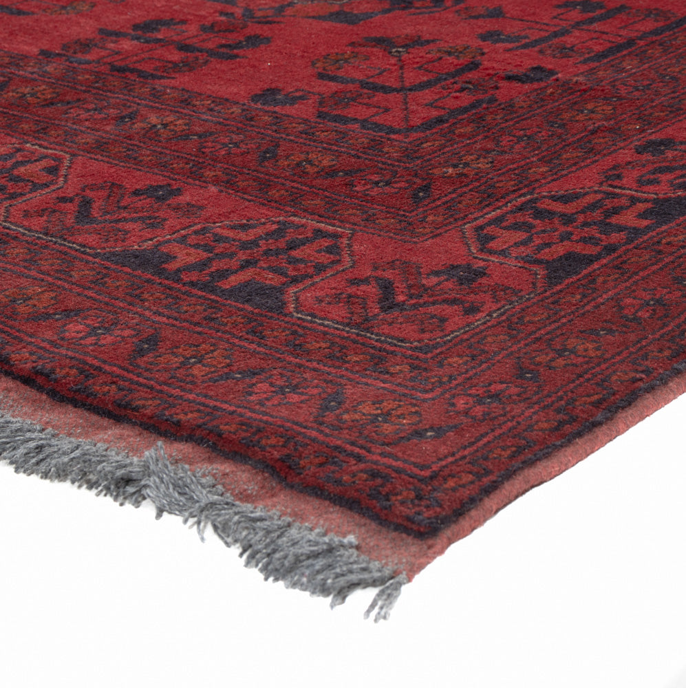 Afghan Teppich - Kunduz - 200 x 150 cm - rot