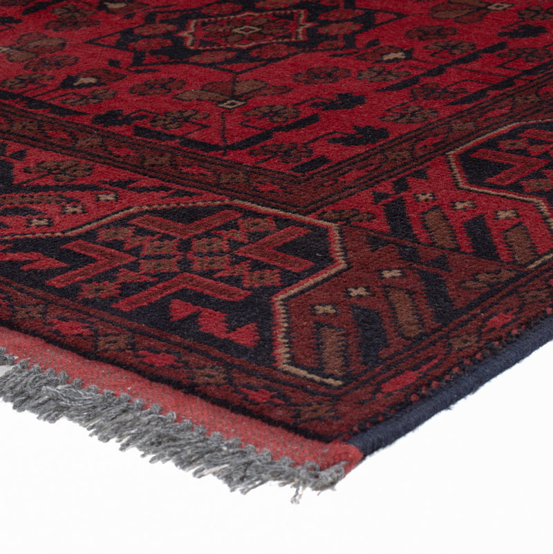 Afghan Teppich - Kunduz - 193 x 150 cm - rot
