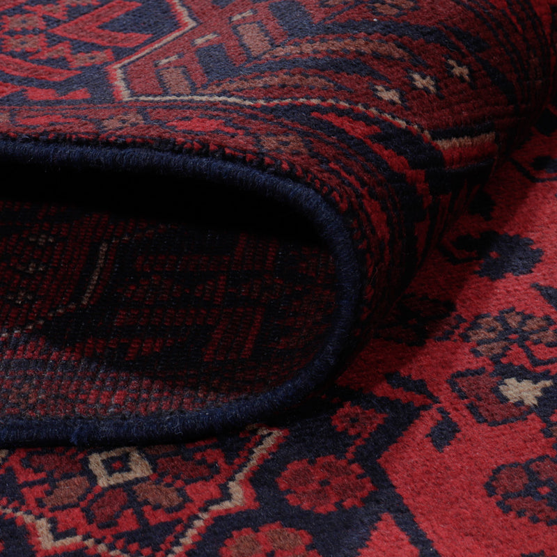 Afghan Teppich - Kunduz - 193 x 150 cm - rot