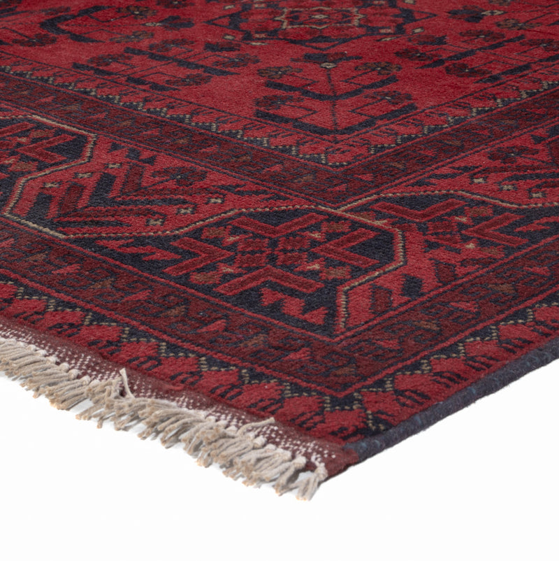 Afghan Teppich - Kunduz - 198 x 150 cm - rot