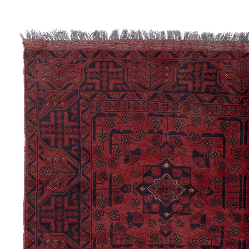 Afghan Teppich - Kunduz - 199 x 154 cm - rot