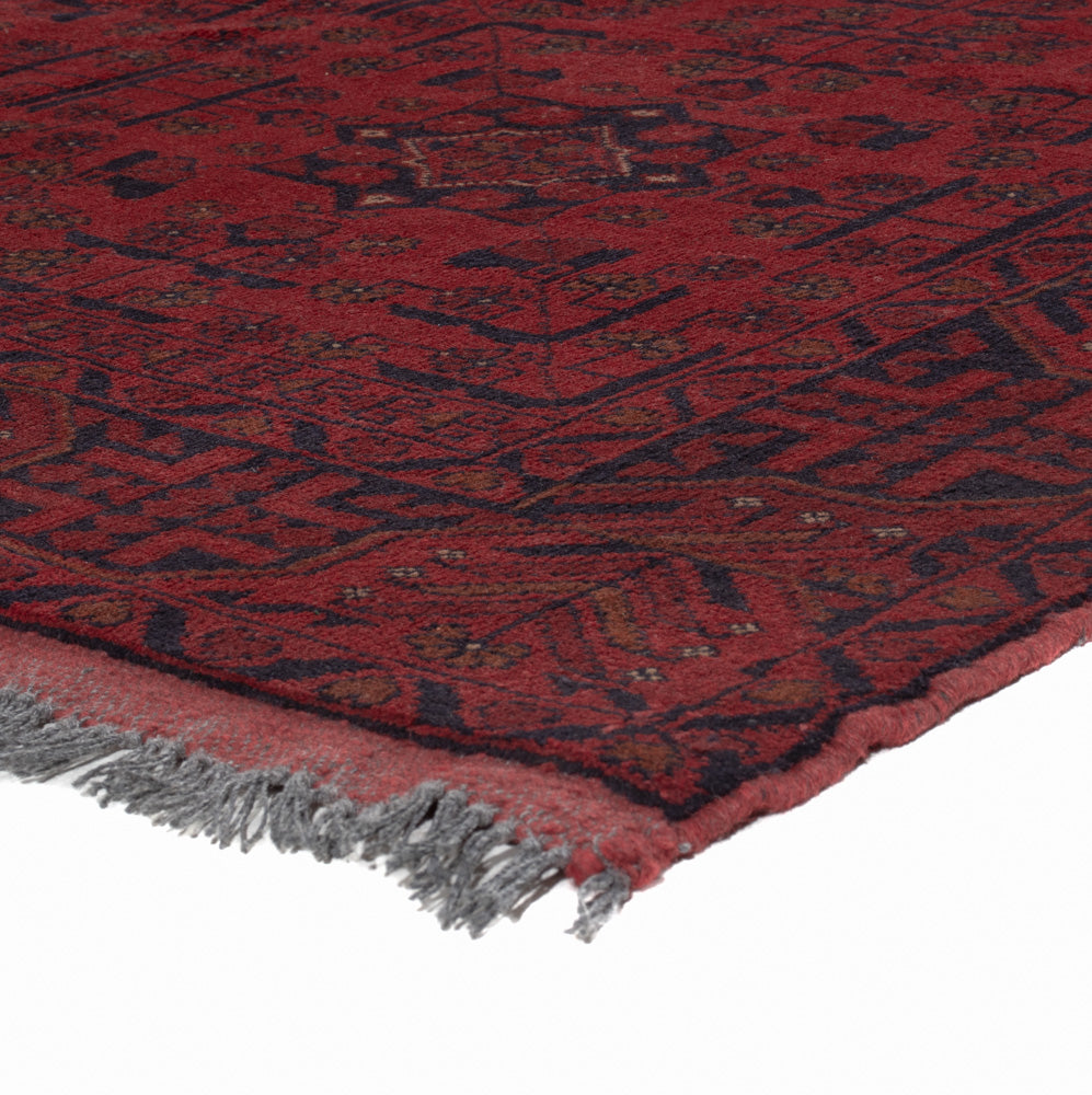 Afghan Teppich - Kunduz - 199 x 154 cm - rot