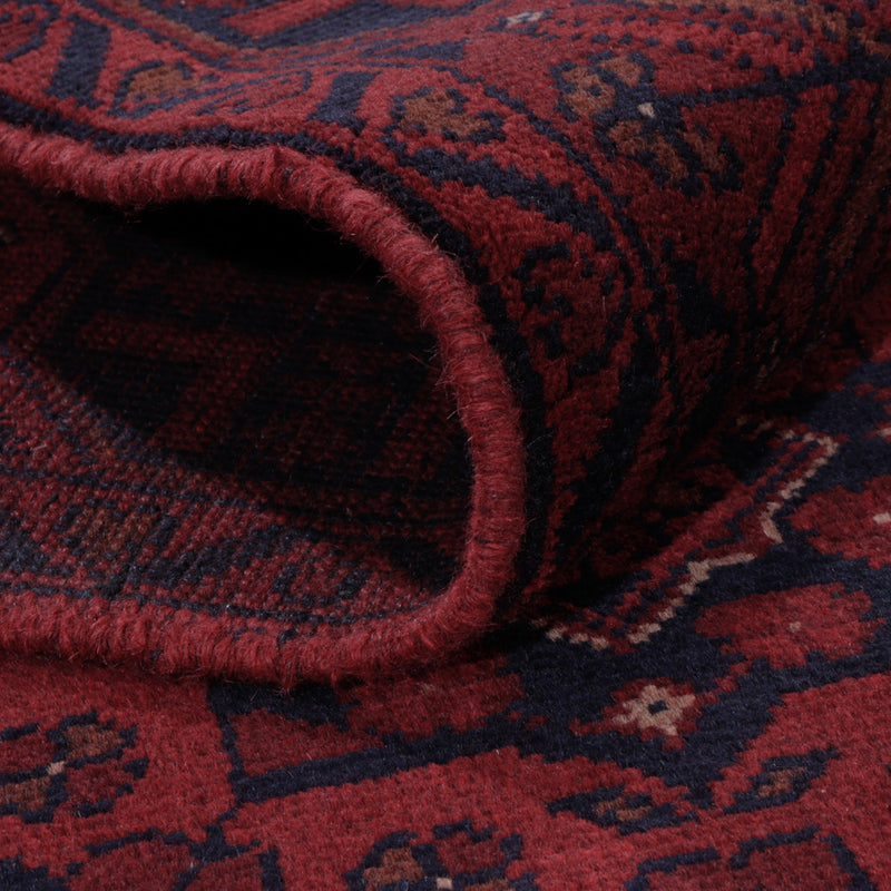 Afghan Teppich - Kunduz - 199 x 154 cm - rot