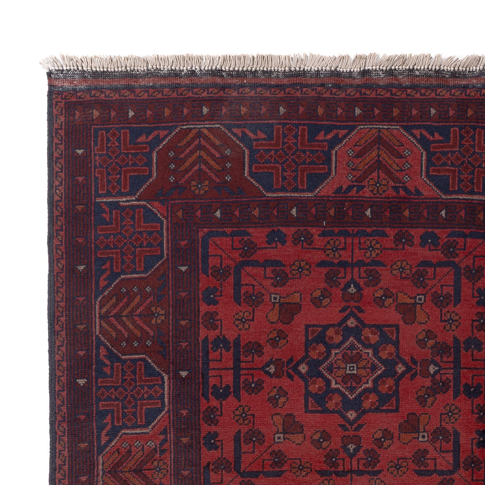Afghan Teppich - Kunduz - 196 x 149 cm - rot