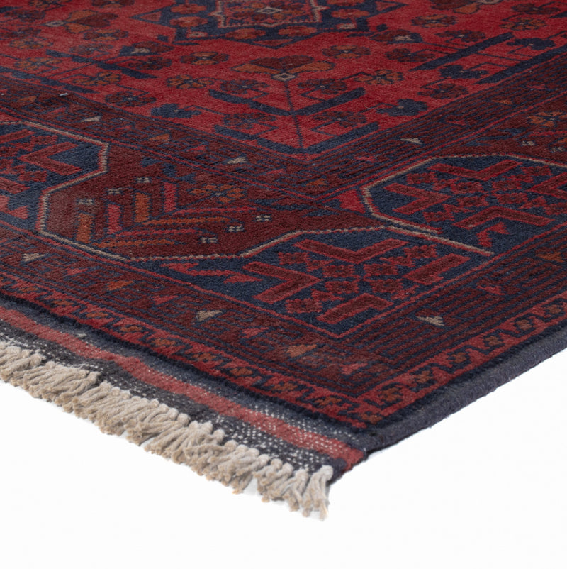 Afghan Teppich - Kunduz - 196 x 149 cm - rot