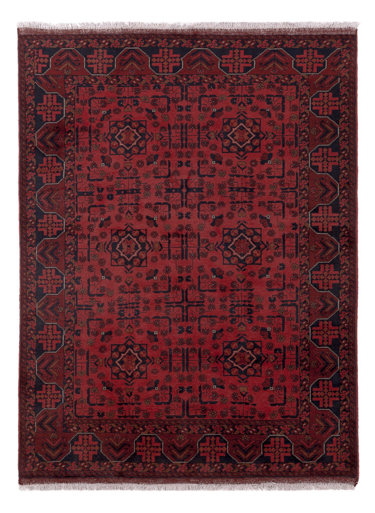Afghan Teppich - Kunduz - 197 x 147 cm - rot