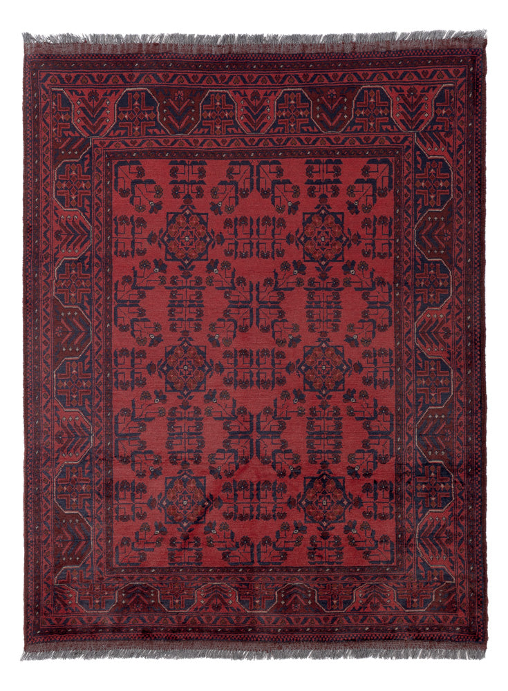 Afghan Teppich - Kunduz - 197 x 148 cm - rot