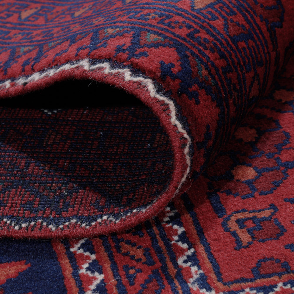 Afghan Teppich - Kunduz - 201 x 152 cm - rot