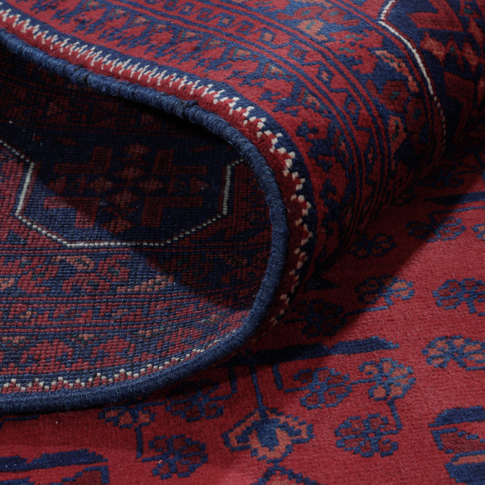 Afghan Teppich - Kunduz - 196 x 154 cm - rot