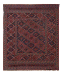 Kelim Teppich - Oriental quadratisch  - 146 x 126 cm - mehrfarbig