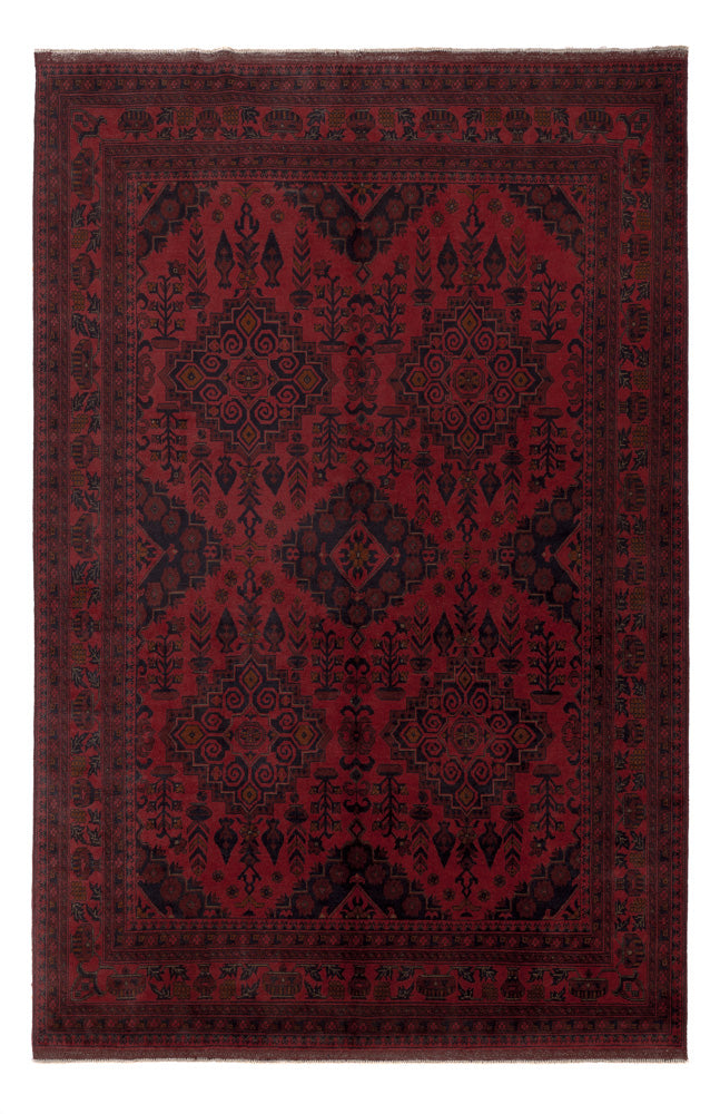 Afghan Teppich - Kunduz - 300 x 200 cm - rot