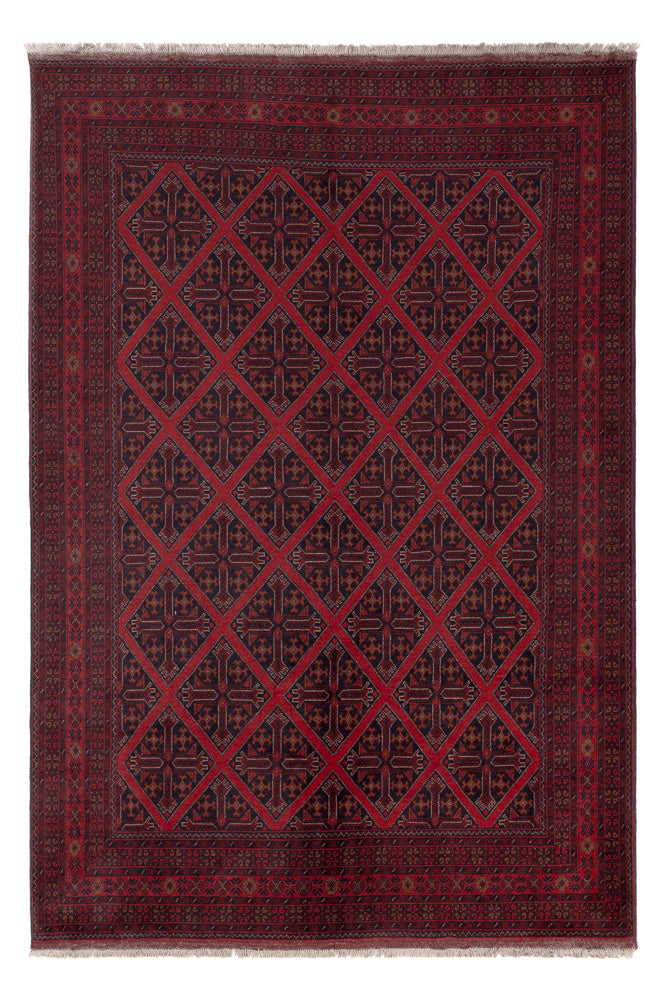 Afghan Teppich - Kunduz - 302 x 203 cm - rot