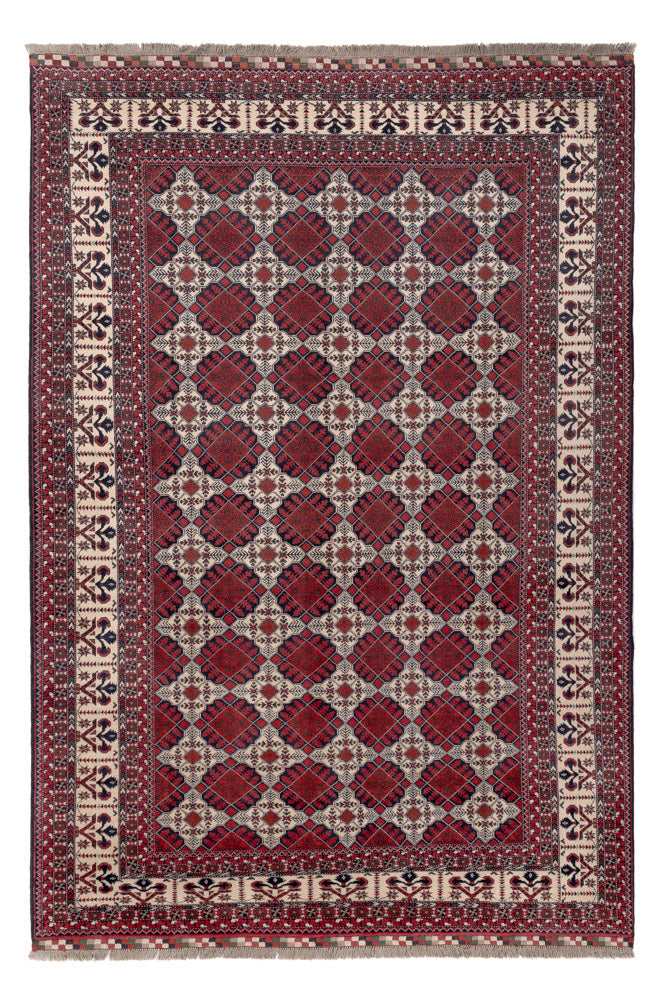 Afghan Teppich - Kunduz - 289 x 200 cm - rot