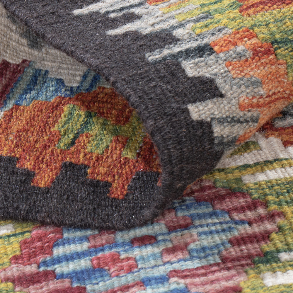 Läufer Kelim - Splash - 198 x 59 cm - mehrfarbig