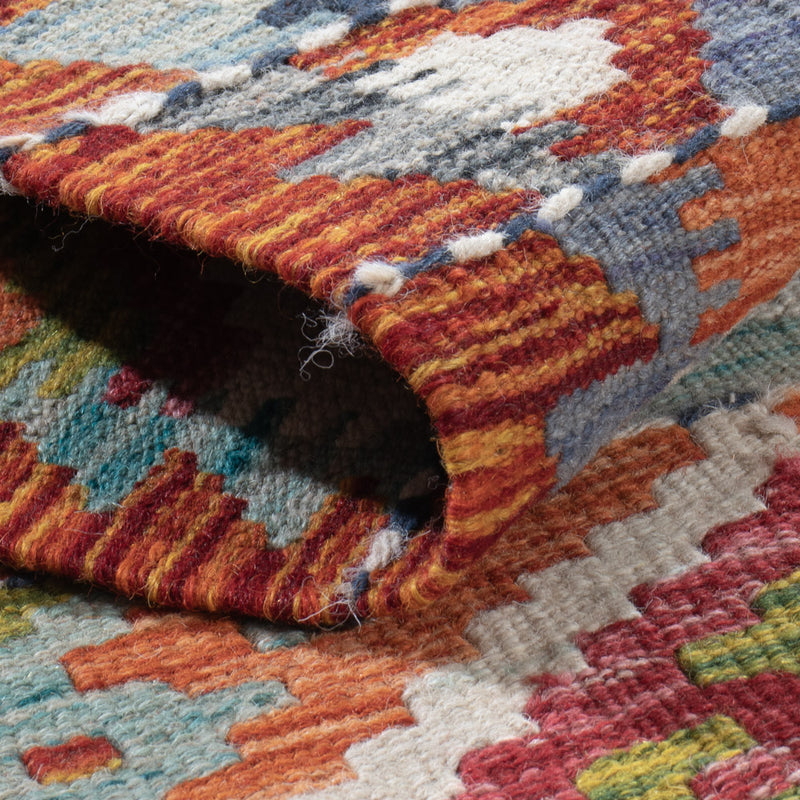 Läufer Kelim - Splash - 201 x 59 cm - mehrfarbig