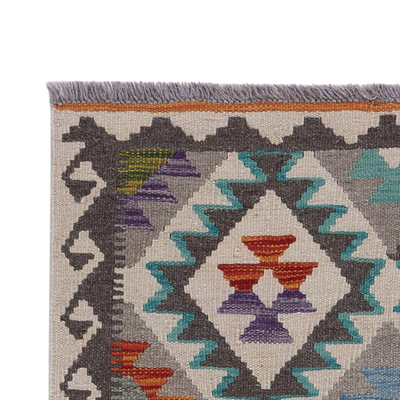 Läufer Kelim - Splash - 209 x 79 cm - mehrfarbig